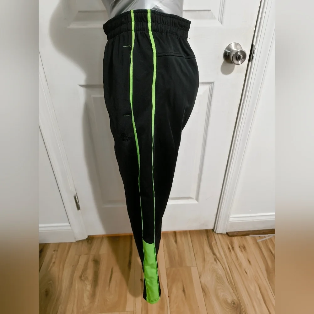 STARTER Black and Green Joggers with Neon Accents 62